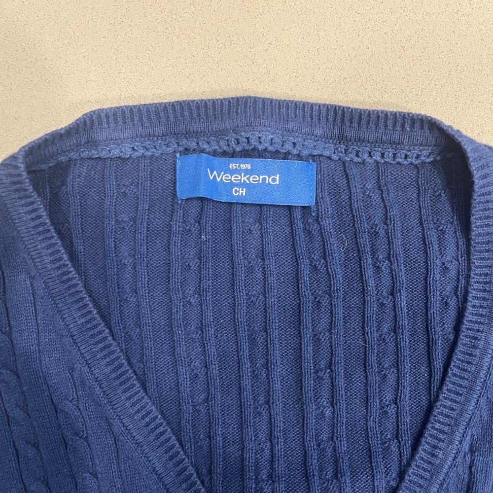 Weekend’s Women's V-Neck Sweater - Darkblue - Picture 3 of 6